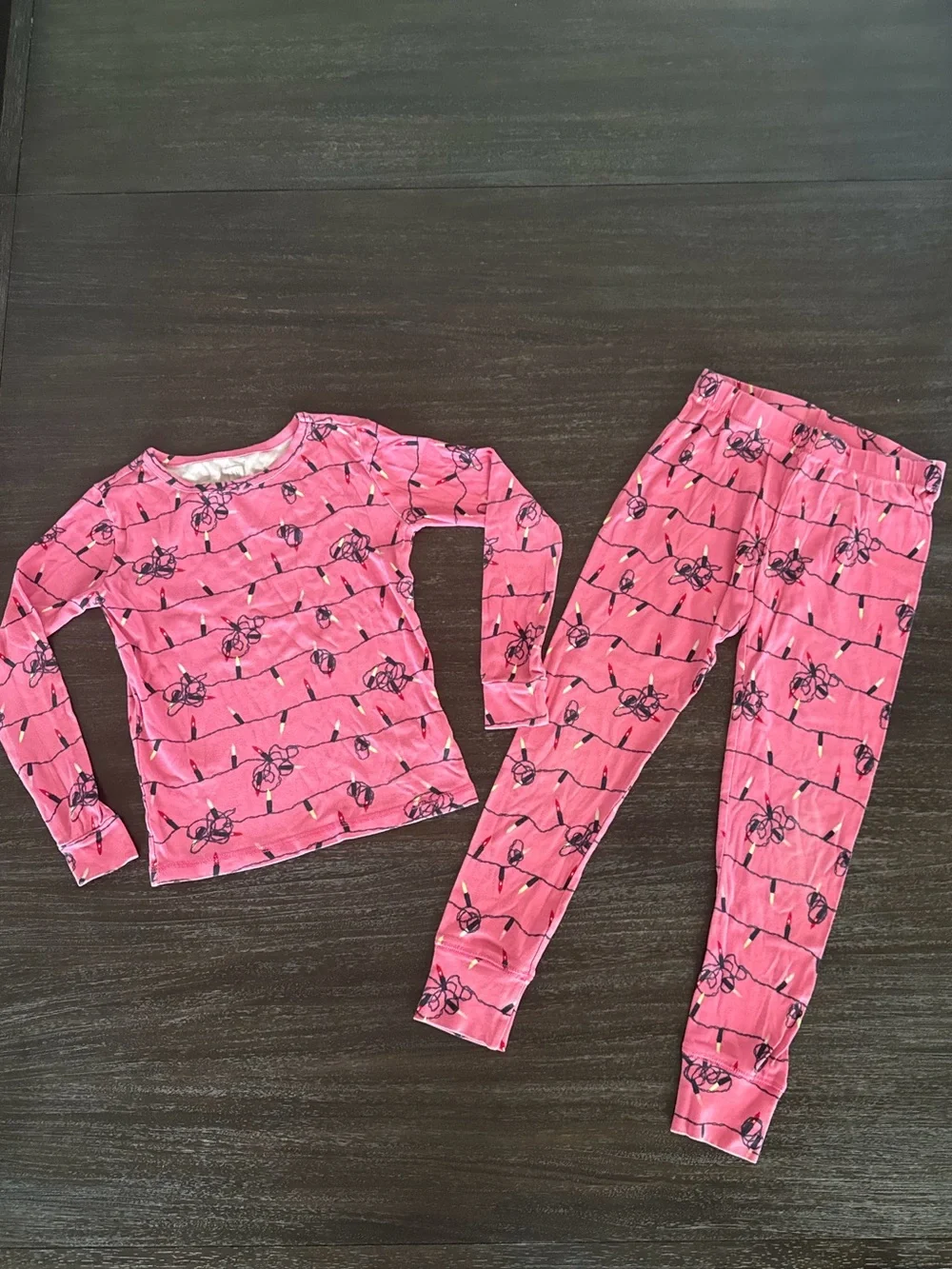 Gap Kids Girls Pink Lights 8 Matching Pajama Set